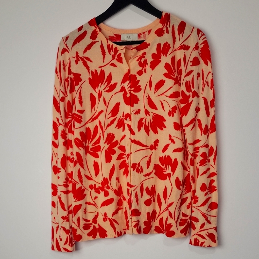 LOFT OUTLET WOMEN'S LIGHTWEIGHT BUTTON DOWN CARDIGAN SWEATER 100% COTTON